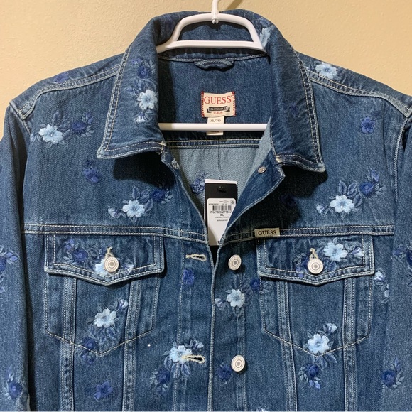 Guess “Doria” Light Wash Denim Jacket-Size XL NWT - Picture 4 of 12